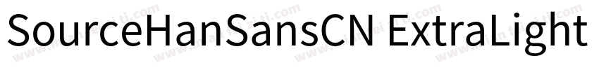 SourceHanSansCN ExtraLight GBpc EUC字体转换